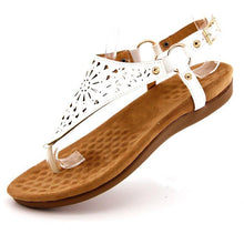 Load image into Gallery viewer, Women's Clip Toe Flat Sandals Ladies Shoes Summer Metal Ring Footwear - Sophornlilly