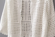 Load image into Gallery viewer, Women's Clothing Lace Cotton Coat Crochet Cardigan White Blouses