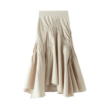 Load image into Gallery viewer, Women's Elegant Pleated Midi Skirt Ladies Casual High Waist Solid