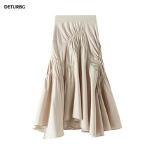 Load image into Gallery viewer, Women's Elegant Pleated Midi Skirt Ladies Casual High Waist Solid