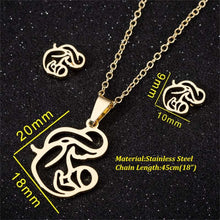 Load image into Gallery viewer, Women&#39;s Fashion Irregular Geometry Jewelry Sets Female Pendant Earring