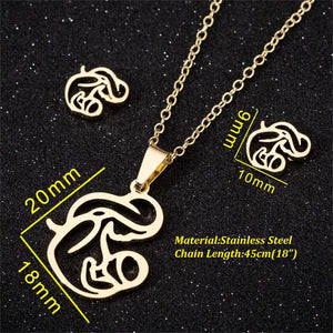 Women's Fashion Irregular Geometry Jewelry Sets Female Pendant Earring