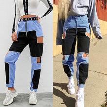 Load image into Gallery viewer, Women&#39;s Jeans High Waist Hollow Out Pocket Zipper Straight Pants