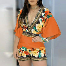 Load image into Gallery viewer, Women's Jumpsuit Casual Summer V Neck Floral Printed Playsuit Women - Sophornlilly