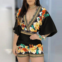 Load image into Gallery viewer, Women's Jumpsuit Casual Summer V Neck Floral Printed Playsuit Women - Sophornlilly