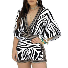 Load image into Gallery viewer, Women's Jumpsuit Casual Summer V Neck Floral Printed Playsuit Women - Sophornlilly