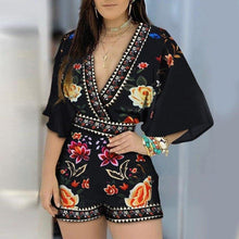 Load image into Gallery viewer, Women's Jumpsuit Casual Summer V Neck Floral Printed Playsuit Women - Sophornlilly