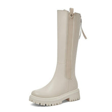Load image into Gallery viewer, Women's New Fashion Knee High Boots Flat Shoes Autumn Round Head