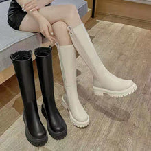 Load image into Gallery viewer, Women's New Fashion Knee High Boots Flat Shoes Autumn Round Head