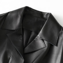 Load image into Gallery viewer, Women's Real Sheepskin Leather Turn Down Collar Coats Jackets Genuine