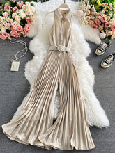 Load image into Gallery viewer, Romper Spring Autumn Turn-down Collar Sleeveless Vintage