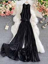 Load image into Gallery viewer, Romper Spring Autumn Turn-down Collar Sleeveless Vintage