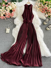 Load image into Gallery viewer, Romper Spring Autumn Turn-down Collar Sleeveless Vintage