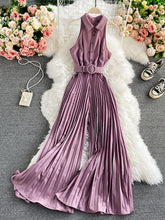 Load image into Gallery viewer, Romper Spring Autumn Turn-down Collar Sleeveless Vintage