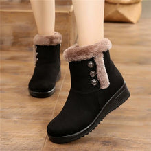 Load image into Gallery viewer, Women&#39;s Rubber Boots Zipper Female Shoes Plush Winter Footwear Flat