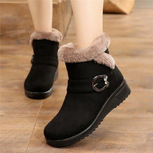 Load image into Gallery viewer, Women&#39;s Rubber Boots Zipper Female Shoes Plush Winter Footwear Flat