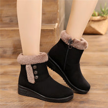 Load image into Gallery viewer, Women&#39;s Rubber Boots Zipper Female Shoes Plush Winter Footwear Flat