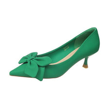 Load image into Gallery viewer, Fashion Pointed Bow knot Short Heels