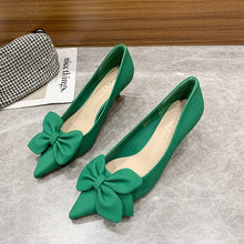Load image into Gallery viewer, Fashion Pointed Bow knot Short Heels