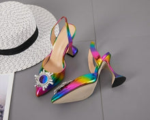 Load image into Gallery viewer, Women's Shoes Summer Pointed Toe Rhinestone decoration for shoes - Sophornlilly