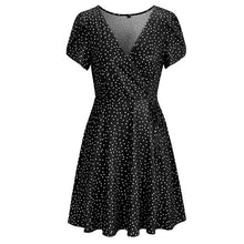 Load image into Gallery viewer, Women's Short Sleeve V Neck Summer Floral Sundress Casual Mini Dress - Sophornlilly