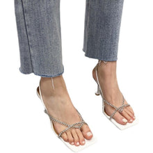 Load image into Gallery viewer, Leather High Heel Shoes Summer Sandals Ankle