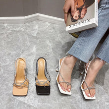 Load image into Gallery viewer, Leather High Heel Shoes Summer Sandals Ankle