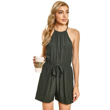 Load image into Gallery viewer, Women's Summer Jumpsuit Sexy Strapless Fashion Halter Loose Belt Black - Sophornlilly