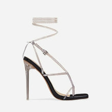 Load image into Gallery viewer, Women's Summer Sandals Thin High Heels Crystal Ankle Strap Female - Sophornlilly