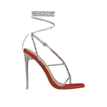 Load image into Gallery viewer, Women's Summer Sandals Thin High Heels Crystal Ankle Strap Female - Sophornlilly