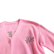 Load image into Gallery viewer, Women's Sweater Cardigan Angel Letter Embroidery Long Sleeve V neck