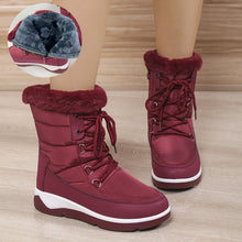 Load image into Gallery viewer, Women&#39;s Thicken Warm Waterproof Snow Boots Long Plush Platform Ankle