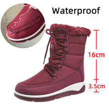 Load image into Gallery viewer, Women&#39;s Thicken Warm Waterproof Snow Boots Long Plush Platform Ankle