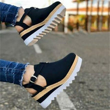 Load image into Gallery viewer, Women's Vintage Sandals Buckle Strap Straw Thick Bottom Woman Shoes