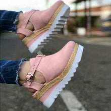 Load image into Gallery viewer, Women's Vintage Sandals Buckle Strap Straw Thick Bottom Woman Shoes