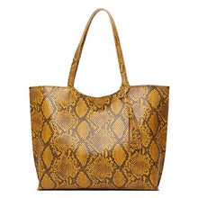 Load image into Gallery viewer, Women's bags new European and American fashion snake print tote