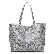 Load image into Gallery viewer, Women's bags new European and American fashion snake print tote