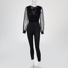 Load image into Gallery viewer, Women's jumpsuit spring and autumn new jumpsuit zipper V neck - Sophornlilly