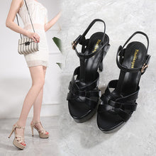 Load image into Gallery viewer, Women&#39;s Shoes Sandals Summer Word Buckle Stiletto