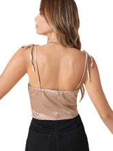 Load image into Gallery viewer, Women summer slick sling tops sexy straps drooping pleated front satin