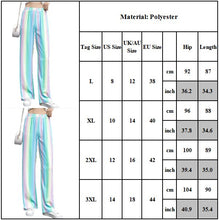 Load image into Gallery viewer, Womens Casual Rainbow Stripes Elastic Waist Long Pants Straight Baggy