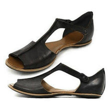 Load image into Gallery viewer, Womens Fashion Flats Sandals Fish Mouth Beach Shoes Open Toe Ankle - Sophornlilly