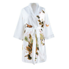 Load image into Gallery viewer, Womens Kimono Floral Printed Sleepwear Satin Silky Nightgown New