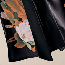 Load image into Gallery viewer, Womens Kimono Floral Printed Sleepwear Satin Silky Nightgown New