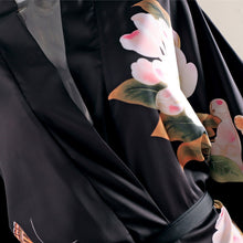 Load image into Gallery viewer, Womens Kimono Floral Printed Sleepwear Satin Silky Nightgown New