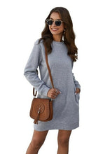 Load image into Gallery viewer, Womens Long Sleeve Sweater Dresses Winter Dress O Neck Loose Package