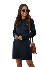 Load image into Gallery viewer, Womens Long Sleeve Sweater Dresses Winter Dress O Neck Loose Package