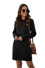 Load image into Gallery viewer, Womens Long Sleeve Sweater Dresses Winter Dress O Neck Loose Package