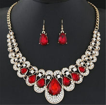 Load image into Gallery viewer, Womens Mixed Style Necklace Multicolor Bib Chain Necklace Earrings