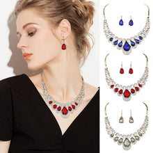 Load image into Gallery viewer, Womens Mixed Style Necklace Multicolor Bib Chain Necklace Earrings